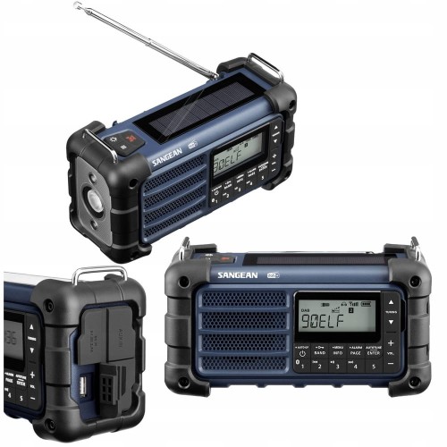 Radio FM outdoorowe DAB + SOLARNE survivalowe Bluetooth DYNAMO latarka IP55