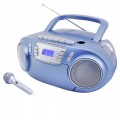 Radio FM odtwarzacz CD BOOMBOX efekty świetlne disco MIKROFON karaoke USB