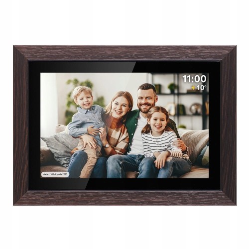 Cyfrowa ramka na zdjęcia 10.1 cali IPS dotyk Android WiFi wideo pogoda SD