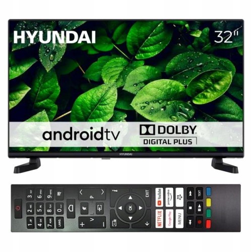 Telewizor smart Android TV WiFi BT 32 cale HD HYUNDAI aplikacje Netflix