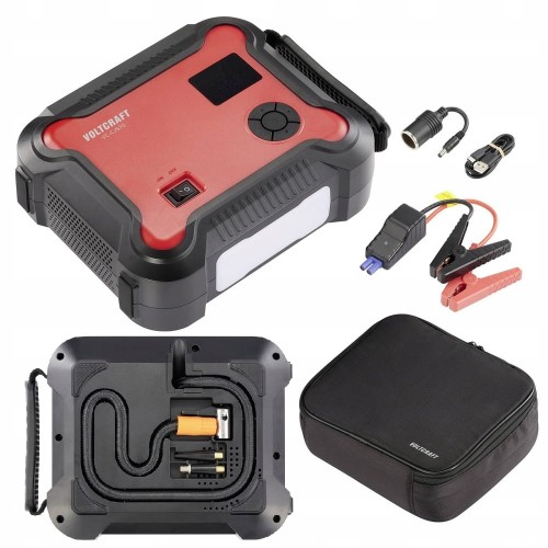 Urządzenie rozruchowe BOOSTER rozruch auta JUMP STARTER 16000 mAh KOMPRESOR