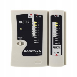 Tester kabli sieciowych LAN przewodów RJ45 i RJ-11 Badanie pojedynczych żył