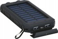 Powerbank SOLARNY 8000mAh SURVIVALOWY 2xUSB karabińczyk LATARKA IP45 kompas
