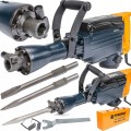 Młot udarowy wyburzeniowy do kucia 50J dłuto HEX walizka 1700 obr 3200W