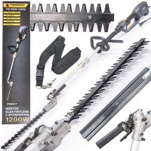 Nożyce elektryczne do żywopłotu gałęzi krzewów na wysięgniku 1200W 405mm