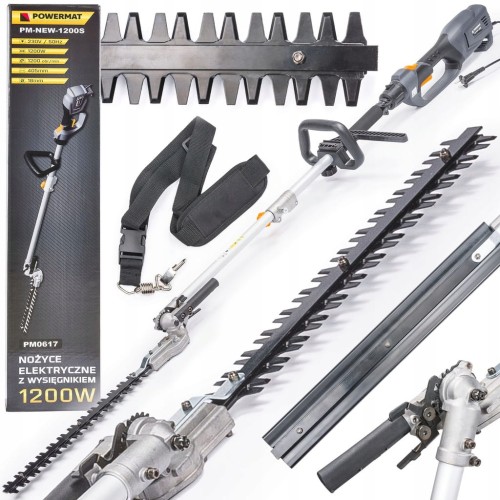 Nożyce elektryczne do żywopłotu gałęzi krzewów na wysięgniku 1200W 405mm