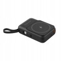Powerbank indukcyjny Kruger Matz 10000 mAh Mag Safe z kablem czarny