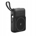 Powerbank indukcyjny Kruger Matz 10000 mAh Mag Safe z kablem czarny