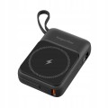 Powerbank indukcyjny Kruger Matz 10000 mAh Mag Safe z kablem czarny