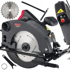 PIŁA TARCZOWA PILARKA RĘCZNA DO DREWNA Z LASEREM 2250W PRZECINARKA 185 MM