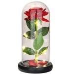 Wieczna róża w szkle świecąca LED pomysł na prezent piękna jak prawdziwa