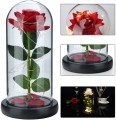 Wieczna róża w szkle świecąca LED pomysł na prezent piękna jak prawdziwa