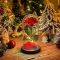 Wieczna róża w szkle świecąca LED pomysł na prezent piękna jak prawdziwa