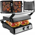 Grill elektryczny opiekacz toster rozkładany do kanapek 2500W timer