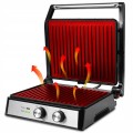 Grill elektryczny opiekacz toster rozkładany do kanapek 2500W timer