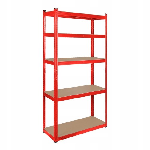 Regał metalowy magazynowy 5 półek 180x90x40 czerwony do 750 kg