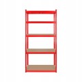 Regał metalowy magazynowy 5 półek 180x90x40 czerwony do 750 kg