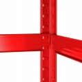 Regał metalowy magazynowy 5 półek 180x90x40 czerwony do 750 kg