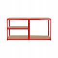 Regał metalowy magazynowy 5 półek 180x90x40 czerwony do 750 kg
