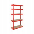 Regał metalowy magazynowy 5 półek 180x90x40 czerwony do 750 kg