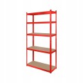 Regał metalowy magazynowy 5 półek 180x90x40 czerwony do 750 kg