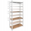 Regał metalowy magazynowy 5 półek 180x90x40 srebrny do 750 kg