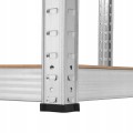 Regał metalowy magazynowy 5 półek 180x90x40 srebrny do 750 kg