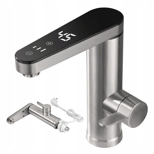 Przepływowy PODGRZEWACZ wody KRAN bateria stojąca WYŚWIETLACZ dotyk panel