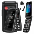 Telefon dla seniora SOS 4G SD 2x SIM radio latarka duże przyciski klapka