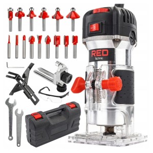 Frezarka górnowrzecionowa 850 W Red Technic 15 x frezy 30 000 obr/min 230 V