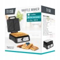 Gofrownica na 2 gofry Teesa regulacja mocy 1600W czarna INOX