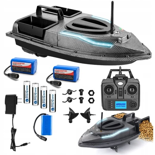 Łódka zanętowa GPS PODWÓJNY SILNIK zasięg 500M 10 KM/H akumulator 12000 mAh