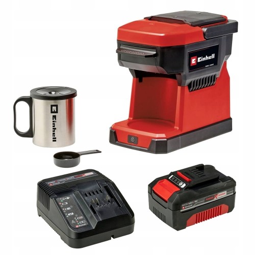 Ekspres do kawy AKUMULATOROWY na budowe 18V 4Ah Power XChange ładowarka