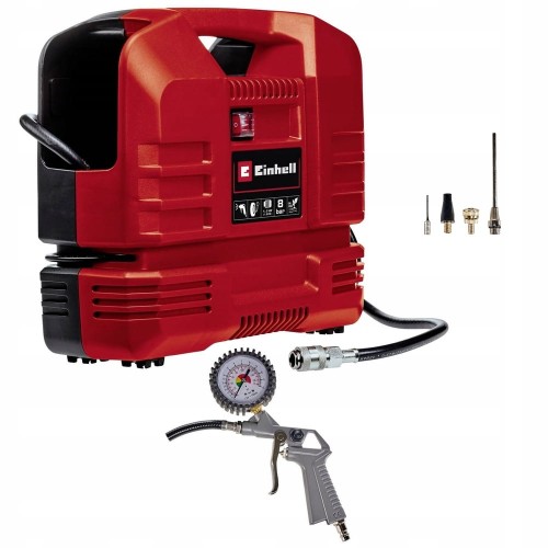 Kompresor 8 BAR pompka SPRĘŻARKA bezolejowa 230V ADAPTERY Einhell