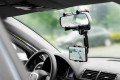 Samochodowy UCHWYT DO TELEFONU na LUSTERKO wsteczne uniwersalny