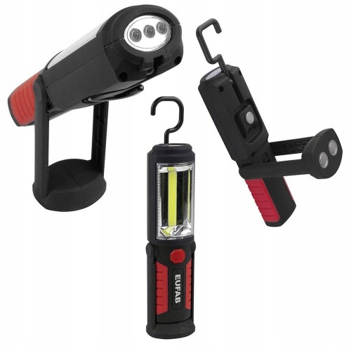 Latarka WARSZTATOWA magnes lampa robocza na baterie HAK obrotowa LED