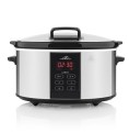 Wolnowar garnek CERAMICZNY Slow Cooker INOX LCD misa 6L 245W programator
