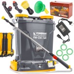 Opryskiwacz akumulatorowy elektryczny 16L plecakowy zestaw 4 dysze lanca