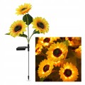 Lampa ogrodowa solarna wbijane kwiaty słoneczniki lampki LED 68cm IP65