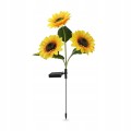 Lampa ogrodowa solarna wbijane kwiaty słoneczniki lampki LED 68cm IP65