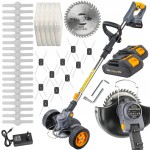 Podkaszarka akumulatorowa kosa wykaszarka na kołach 2x 21V 2Ah duży zestaw