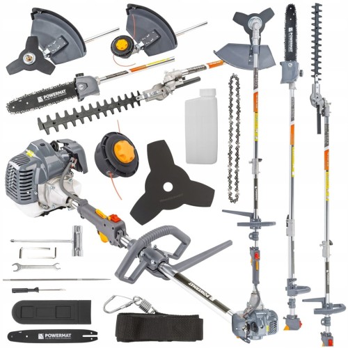 WIELOFUNKCYJNA KOSA SPALINOWA 4W1 NOŻYCE DO ŻYWOPŁOTU PIŁA WYKASZARKA 4KM