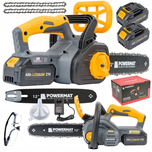 PIŁA ŁAŃCUCHOWA AKUMULATOROWA GAŁĘZIÓWKA mini PILARKA 2x AKU 4AH 2x ŁAŃCUCH