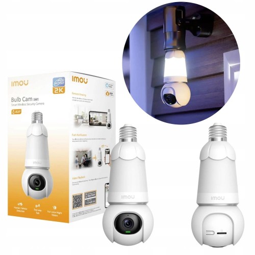 Kamera monitoringu OBROTOWA gwint E27 ŻARÓWKA Bulb Cam 2304 x 1296 px WiFi