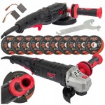 Szlifierka kątowa DIAX 1500W 10x TARCZE DO CIĘCIA 125mm RED TECHNIC 230 V