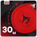 Wąż strażacki PARCIANY do wody 30metrów SZYBKOZŁĄCZKA 1cal 8BAR RED TECHNIC