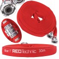 Wąż strażacki PARCIANY do wody 30metrów SZYBKOZŁĄCZKA 1cal 8BAR RED TECHNIC