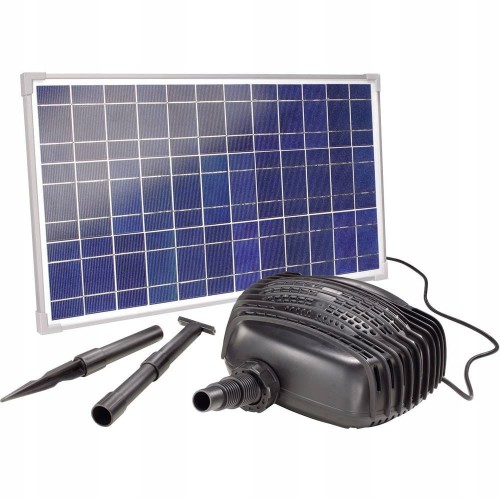 Pompa solarna do oczka wodnego stawu strumieniowa akumulatorowa 2480L/h
