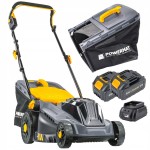 Kosiarka akumulatorowa 20V 4Ah ładowarka 2x bateria mocna lekka kosz 42L