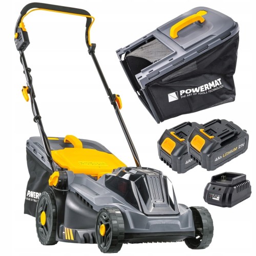 Kosiarka akumulatorowa 20V 4Ah ładowarka 2x bateria mocna lekka kosz 42L